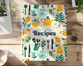 Green Custom Recipe Binder Cover: Canva Template and PDF (Digital Download)