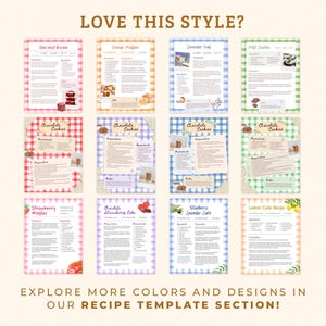 Vintage Farmhouse Recipe Template: Editable Canva Cookbook Pages (Digital Download) image 2