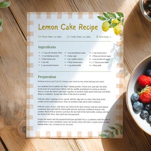 Vintage Farmhouse Editable Recipe Template with Canva | Custom Recipe Book Page, Cottagecore Recipe Template, Cookbook Recipe Template