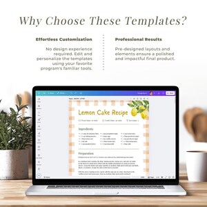 Vintage Farmhouse Editable Recipe Template with Canva | Custom Recipe Book Page, Cottagecore Recipe Template, Cookbook Recipe Template