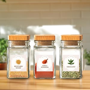Antique Apothecary Spice Jar Labels: Vintage Kitchen Decor Canva Template & PDF (Digital Download)