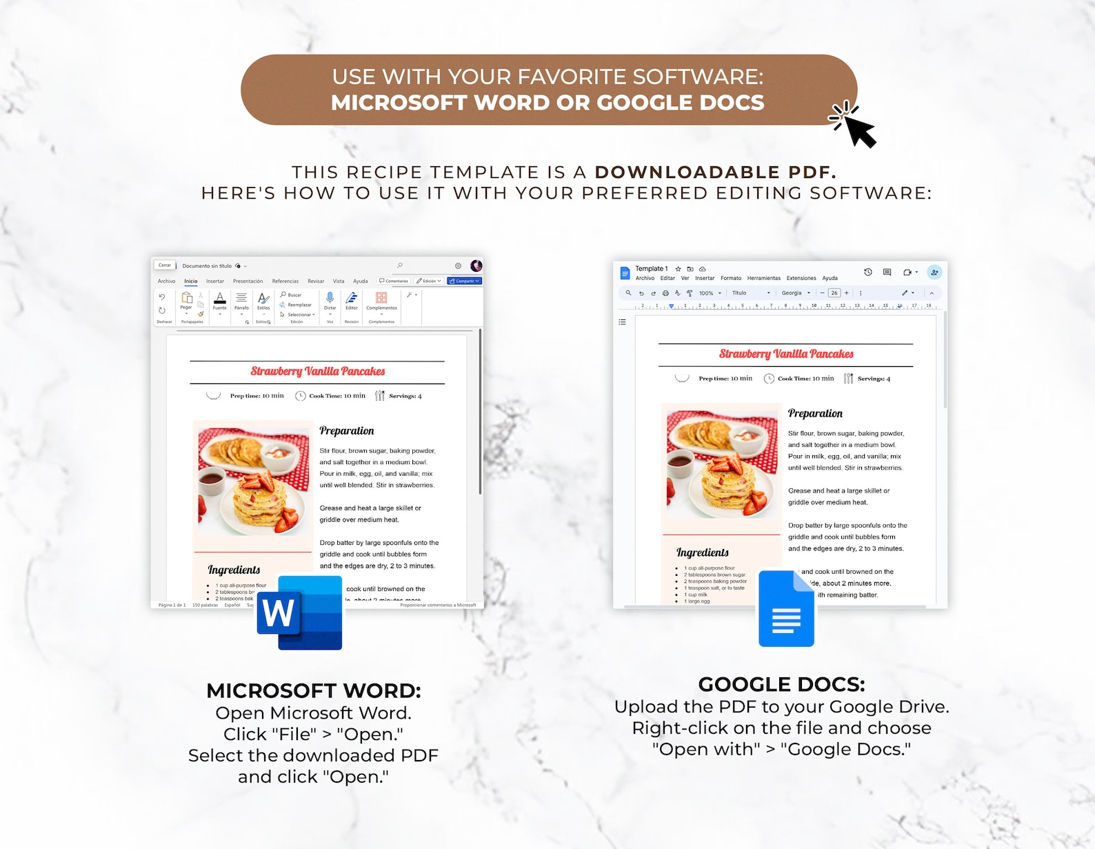Shoe Authentication Recipes.pdf Editable Recipe With MS Word and Google Docs Recipe Template, Printable ...