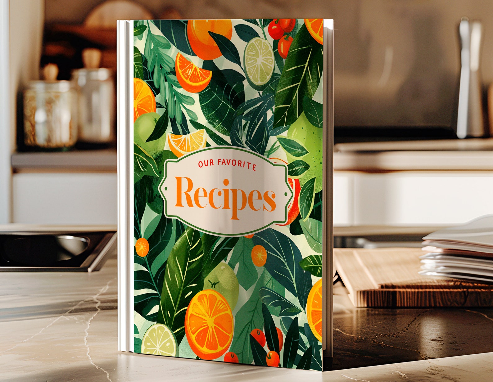 Recipe Binder Cover | Lemons and Oranges Kit, Recipe Book Cover, Binder ...