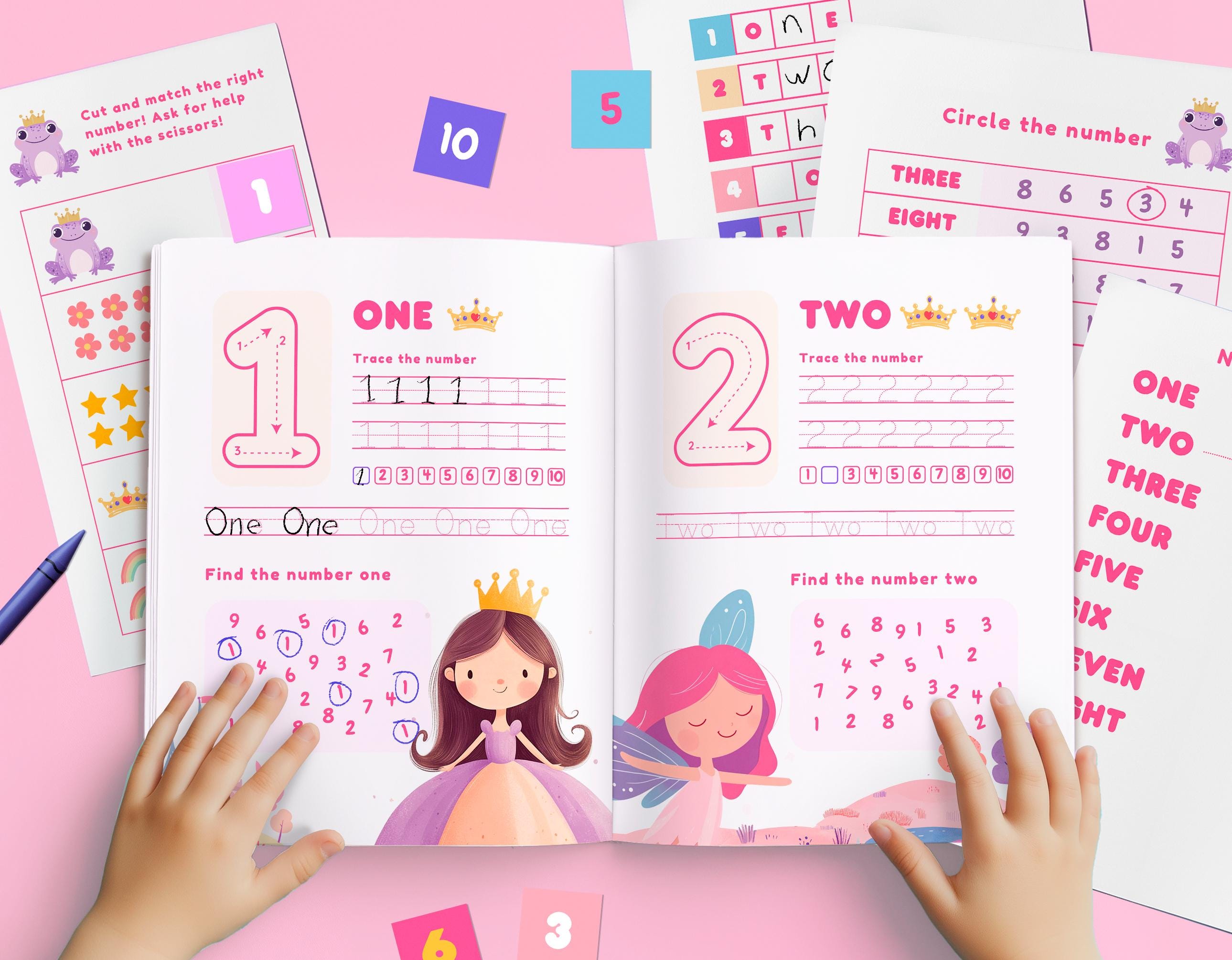 Numbers Busy Book Magical Learning Princess & Unicorn Printable ...