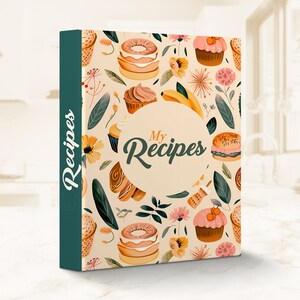 Desserts Recipe Binder Cover + Bonus Recipe Template