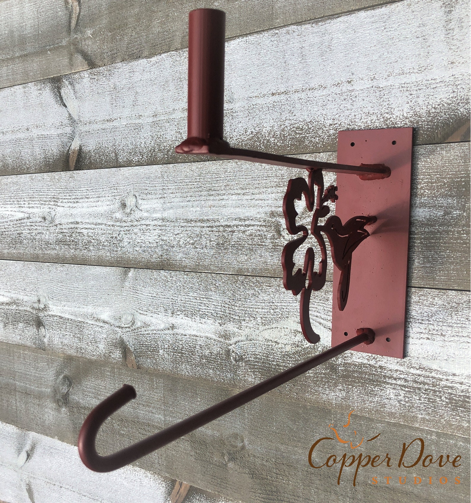 Decorative flag hanger with finial holder Etsy