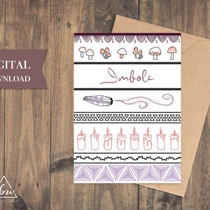 Printable Imbolc Greeting Card | Pagan Greeting Card Digital Download | Imbolc Printable Card