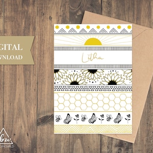 Printable Litha Greeting Card | Pagan Greeting Card Summer Solstice - Digital Download