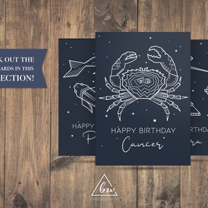 Printable Aquarius Birthday Card | Aquarius Card Zodiac Birthday ...