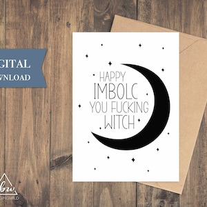 Funny Imbolc Greeting Card | Pagan Greeting Card Digital Download | PRINTABLE CARD