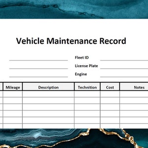 Vehicle Maintenance Record