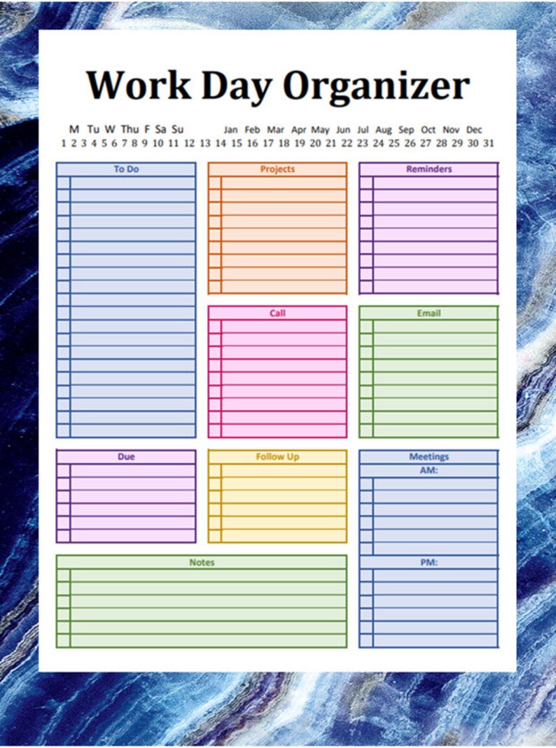 Work Day Organizer - Etsy