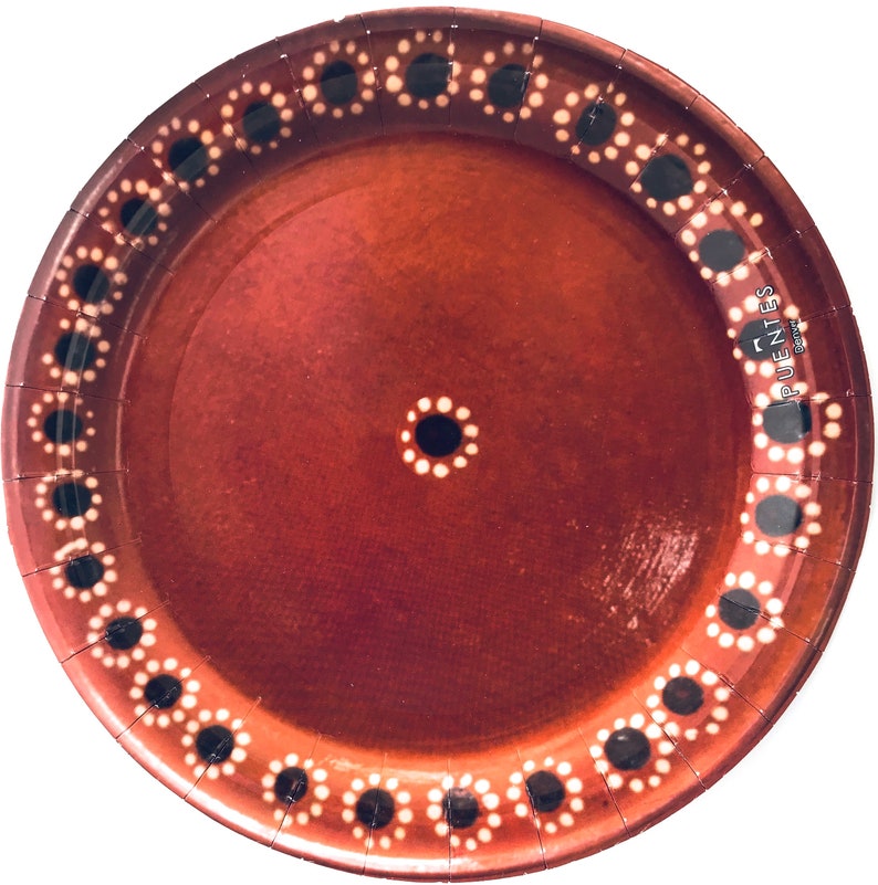 Paper Plates Traditional Mexican Design Clay Barro Etsy