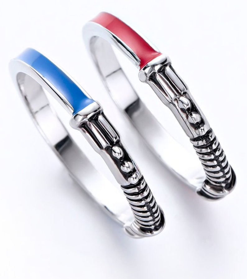 Star Wars Lightsaber Rings 2 rings included Silver Finish Etsy