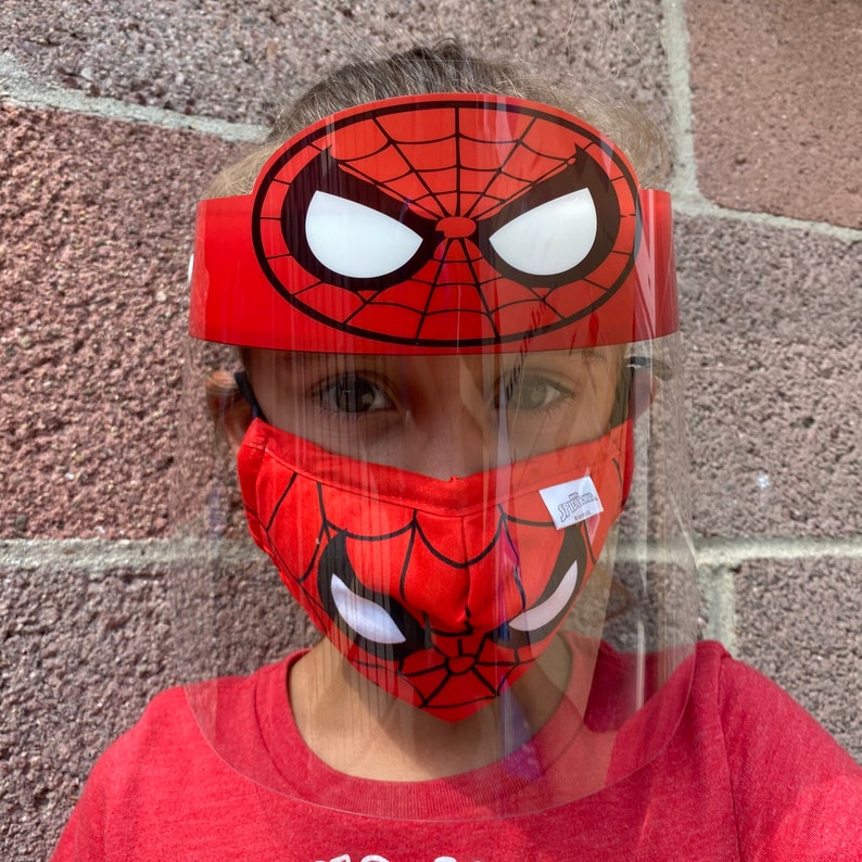 Kids Face Shield 3-Pack Spiderman Spider-Man Superhero ...