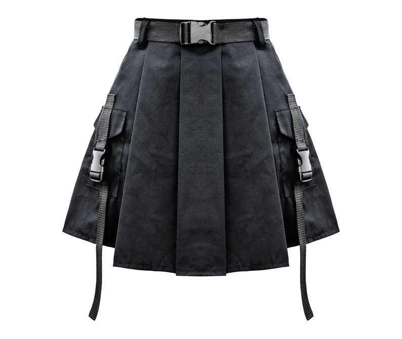 pleated cargo skirt