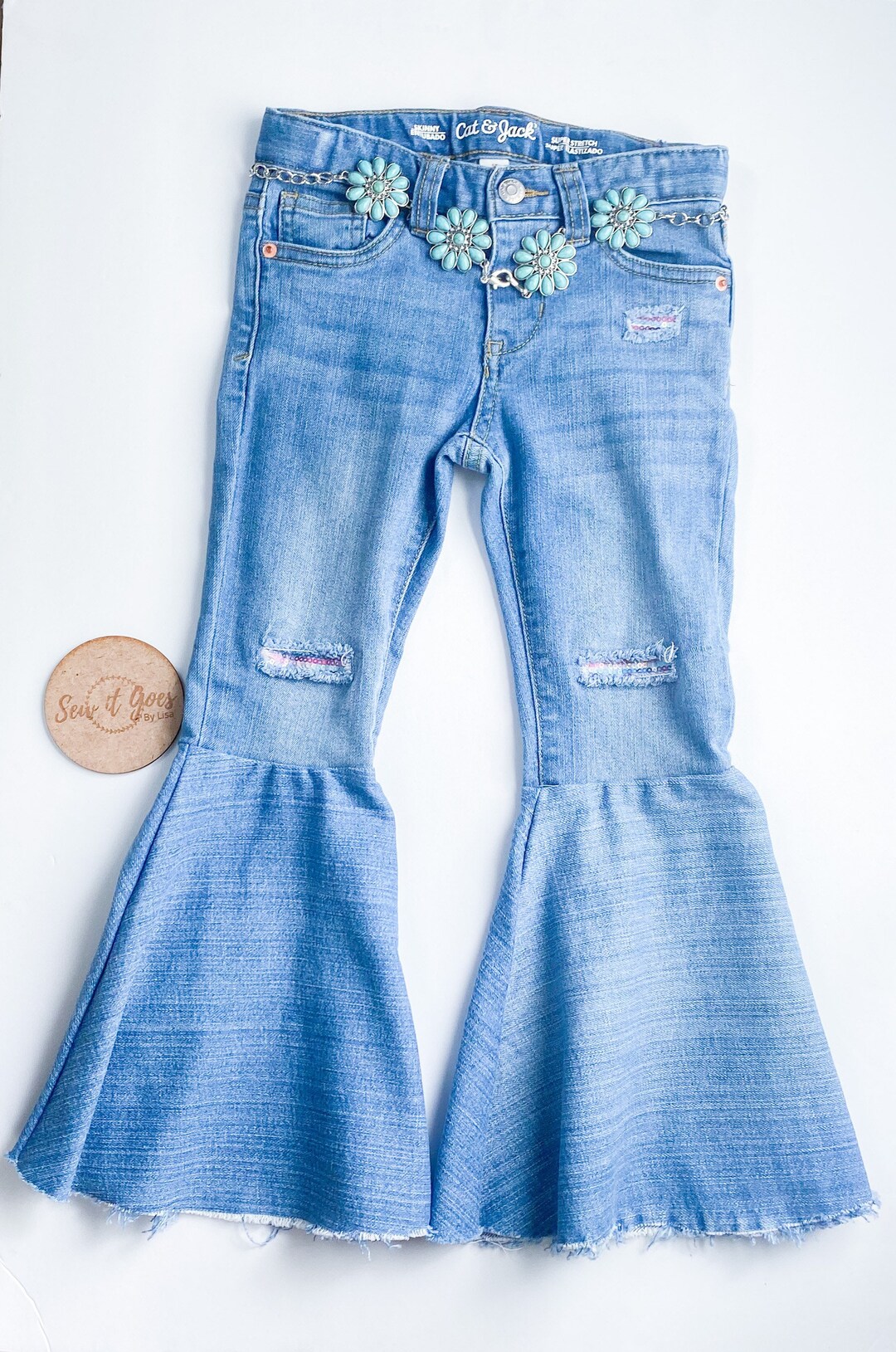 Girls Clothing Bell Bottoms Denim Bell Bottoms Etsy