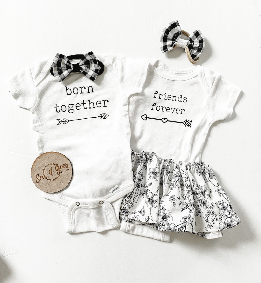 Boy Girl Twin Baby Clothes Funny Twin Boy Onesies TWIN BOY And
