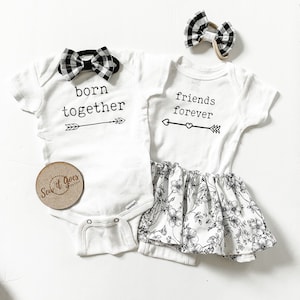 Twin Boy And Girl Set Newborn Twin Outfit Baby Twins Coming - Etsy Canada