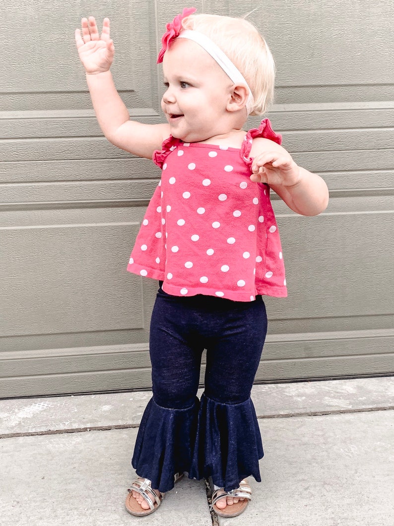 baby bells toddler bell bottoms BABY BELL BOTTOMS baby girl clothes handmade in extra soft knit available in full or semi full bells