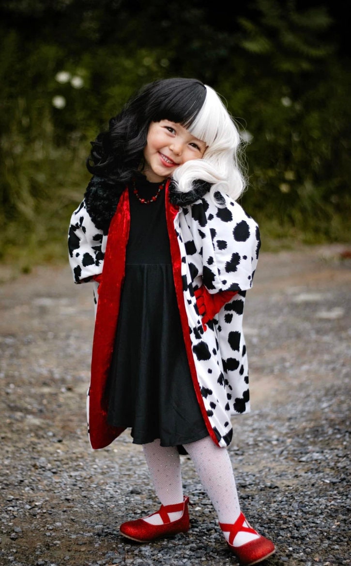 Girls Cruella Costume Dress 