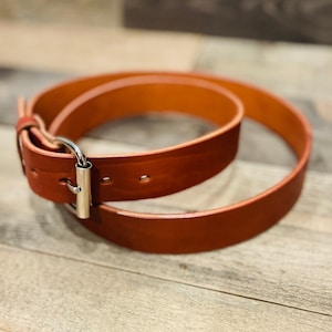 Leather Belt For Men 1.5 inch Leather Belt Brown Belt For Dad Gift for Him Full Grain Unisex Leather Belt For Holster Or Work Tool Belt