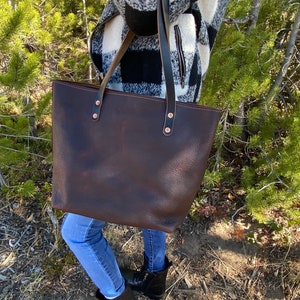 Leather Tote Bag, Leather Tote Bags for Women, Top Grain Leather Handbag, Leather Bag, Personal Bag, Everyday Leather Bag