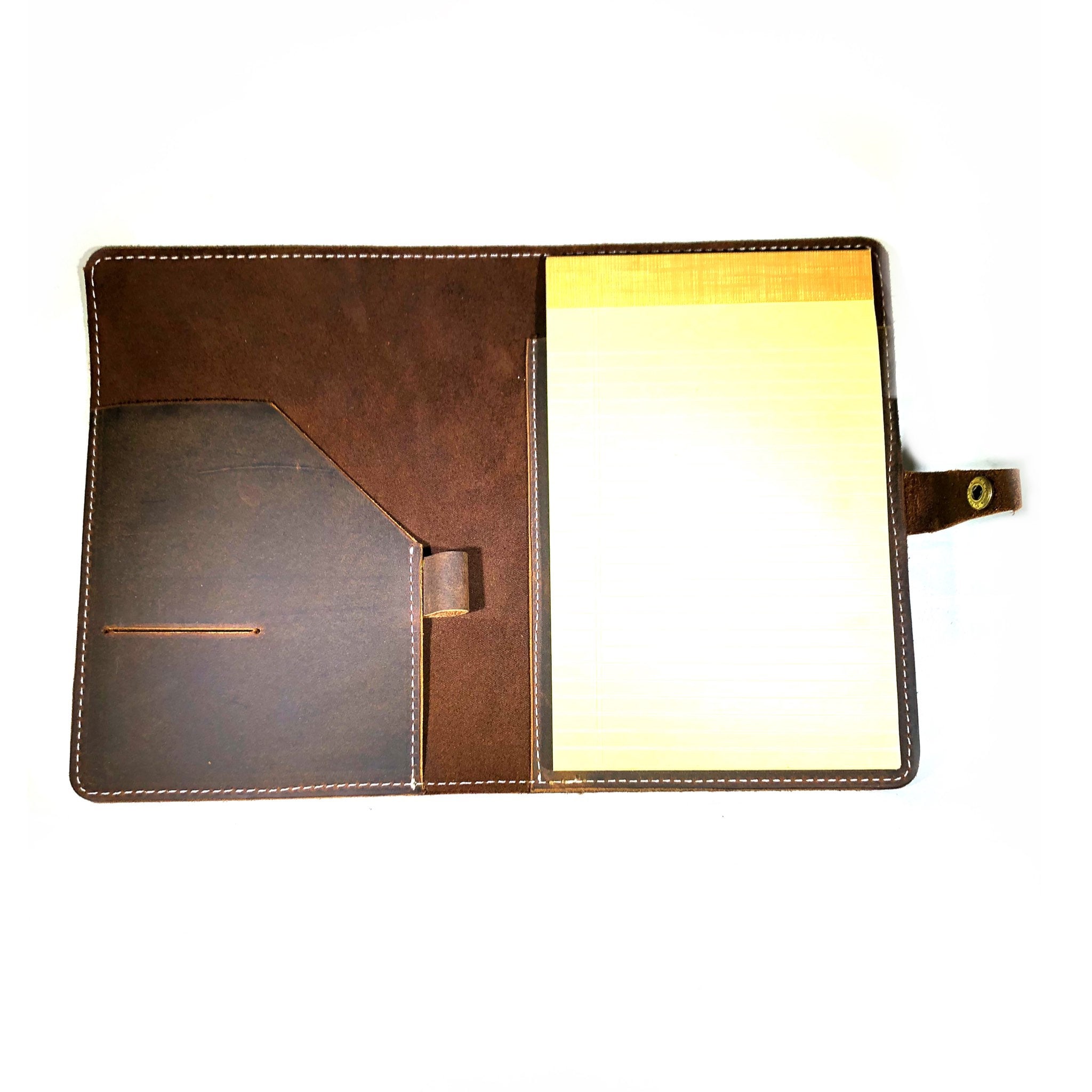 Leather Journal Cover 5x8 Legal Pad Cover Notepad Cover Etsy