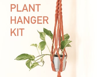 Spiral Macrame Plant Hanger Kit | Macrame DIY Kit | Macrame Plant Hanger Kit | Craft Kit