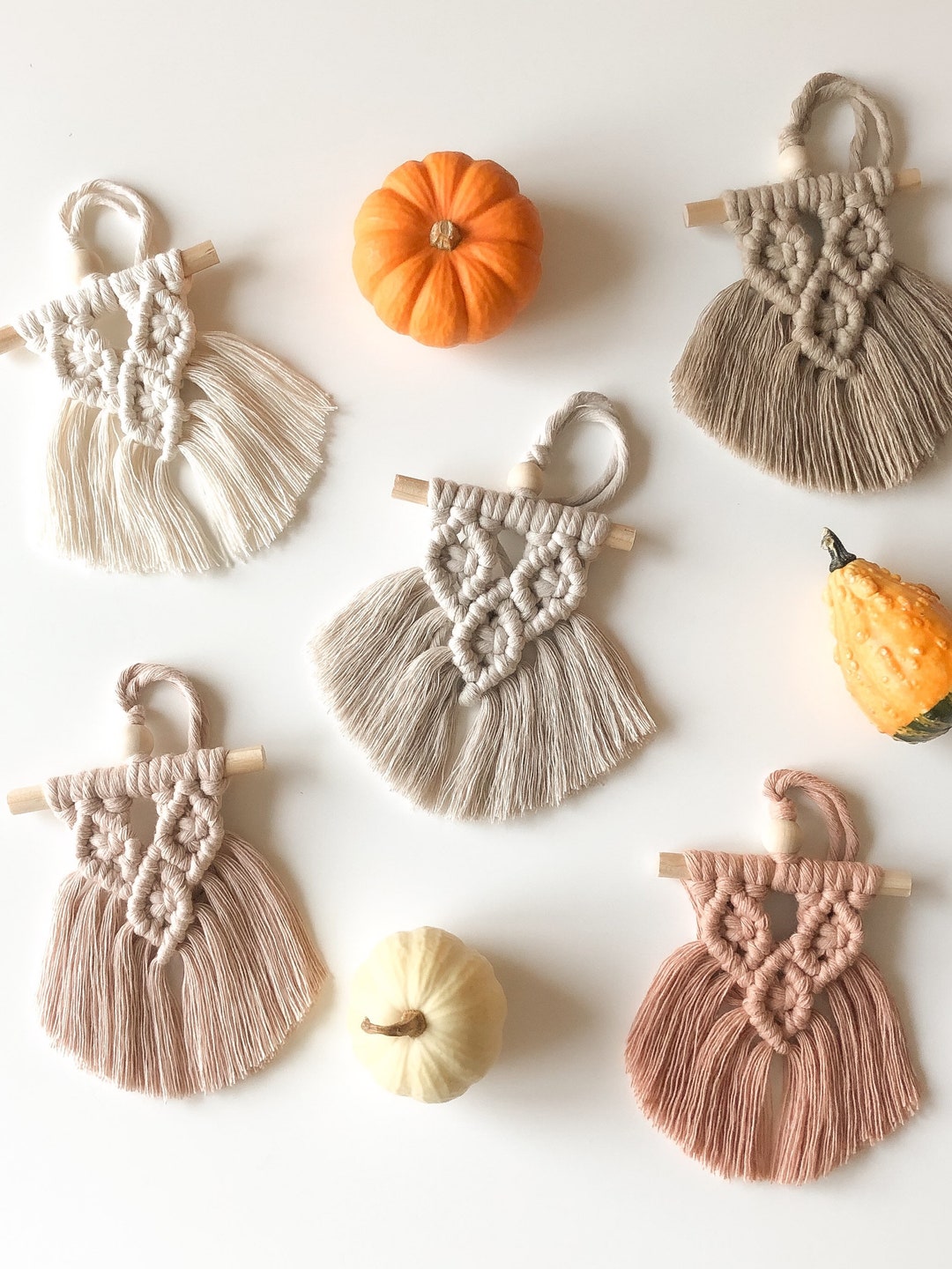 Mini Macrame Hanging | Rearview Mirror Accessory | Boho Accents | Mini ...