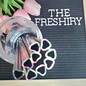 Heart straw, stainless steel, metal, rainbow, reusable straw, iced coffee, beer, coffee, soda cup