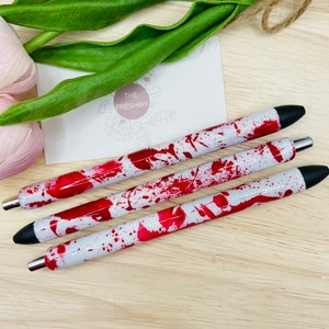 Blood splatter, Halloween, Horror, Personalize, Cute, Resin, Resin Art, Resin pen, Refillable,