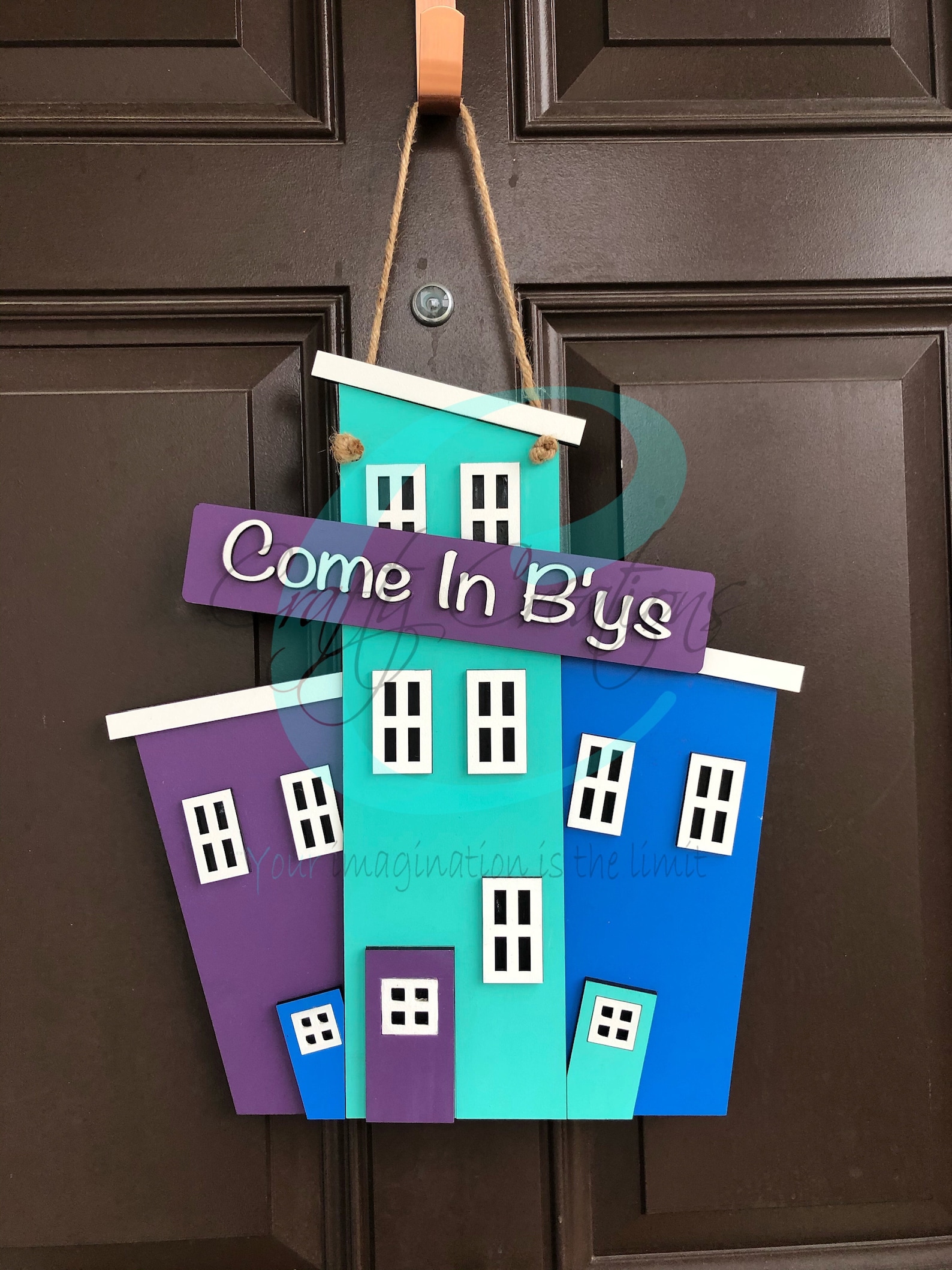 Jelly Bean Row House Door Hanger SVG File Only for Laser Cutter Etsy