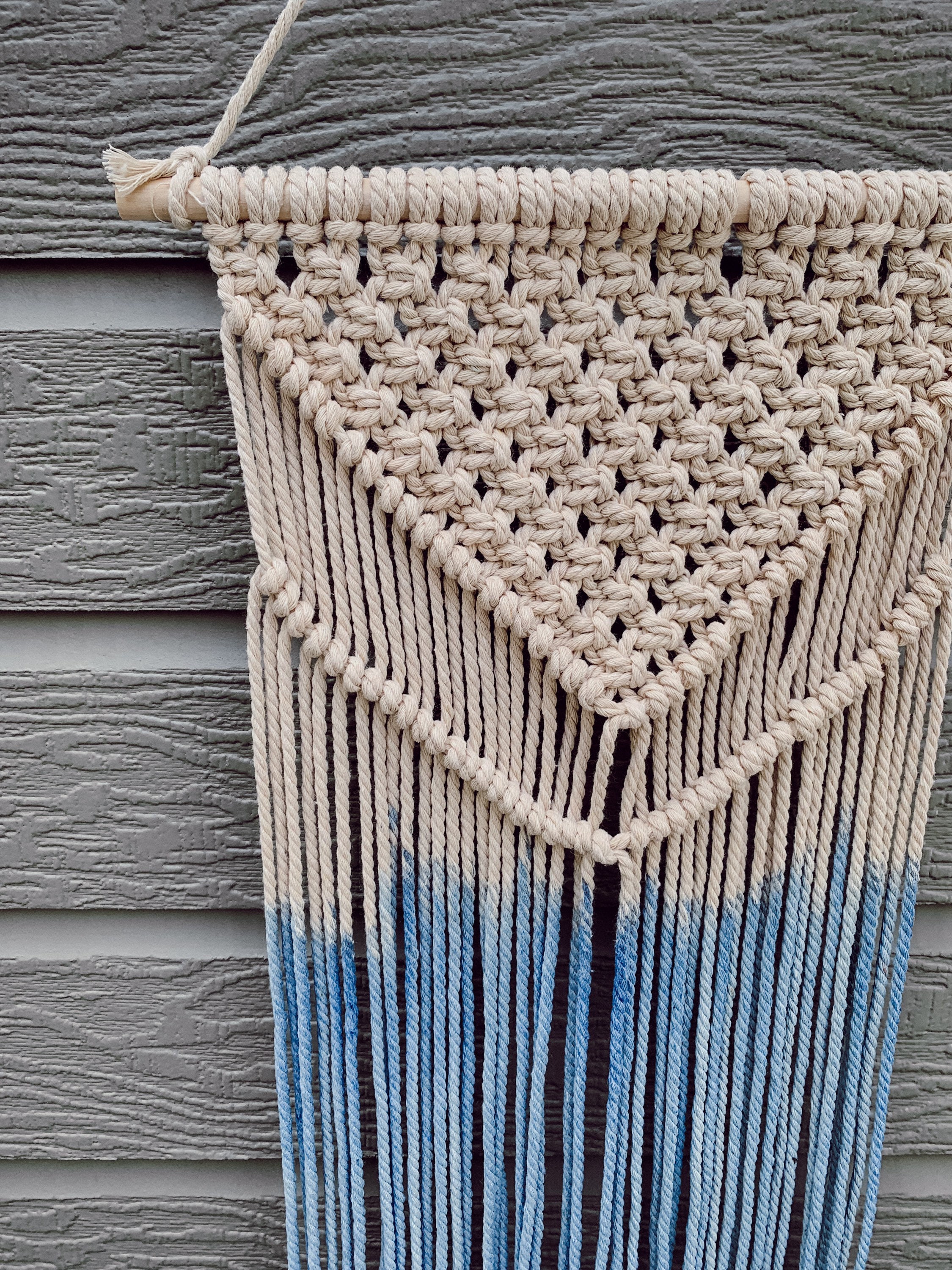 Custom DipDyed Macrame Wall Hanging Etsy