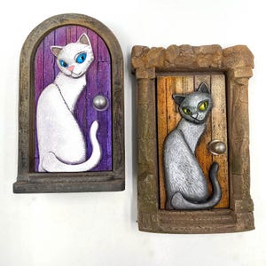 Cat Pixie Doors - Black and White