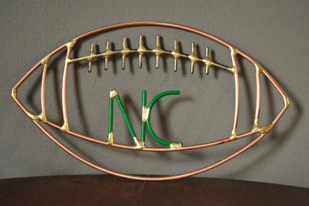 Football metal art wall hanging sports sport gifts Etsy