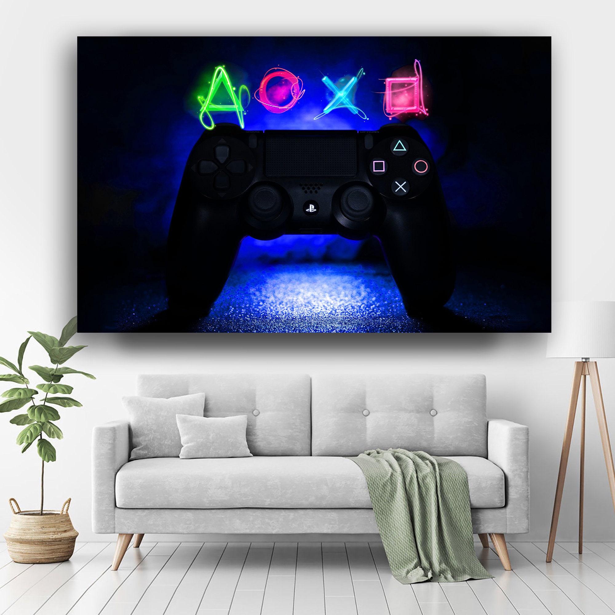 PlayStation 4 Wall Art Gaming poster PS4 Cool Poster Etsy