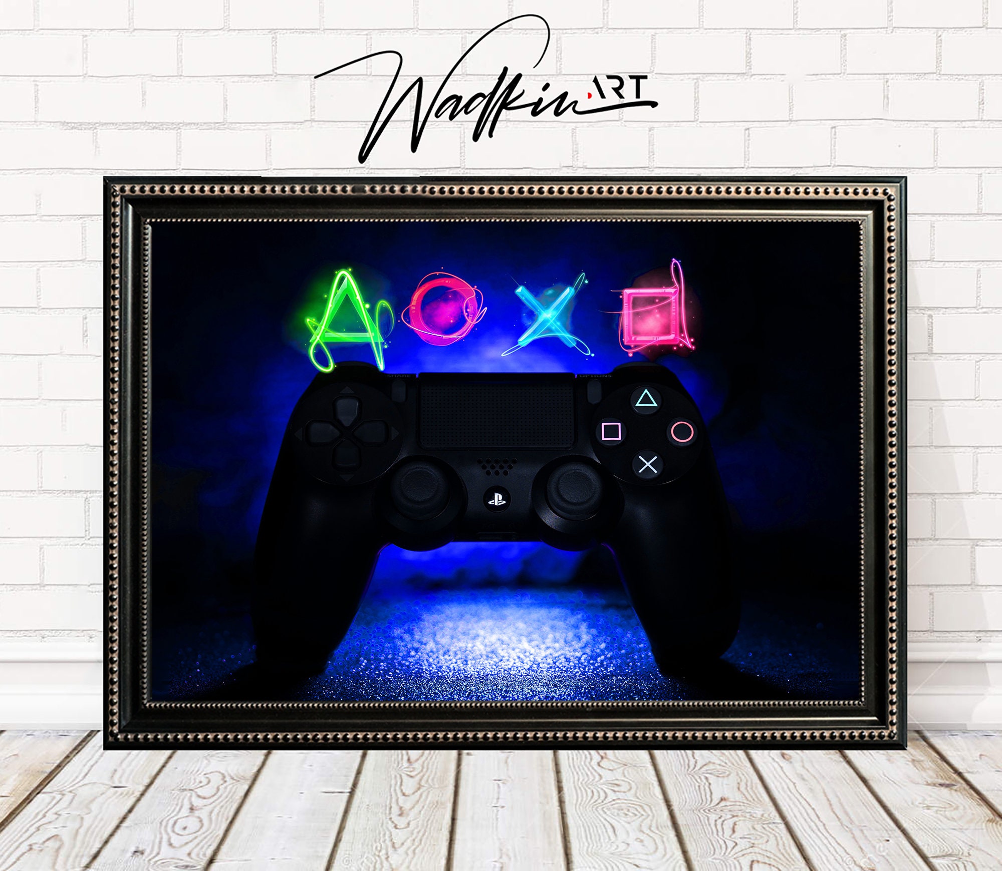 PlayStation 4 Wall Art Gaming poster PS4 Cool Poster Etsy