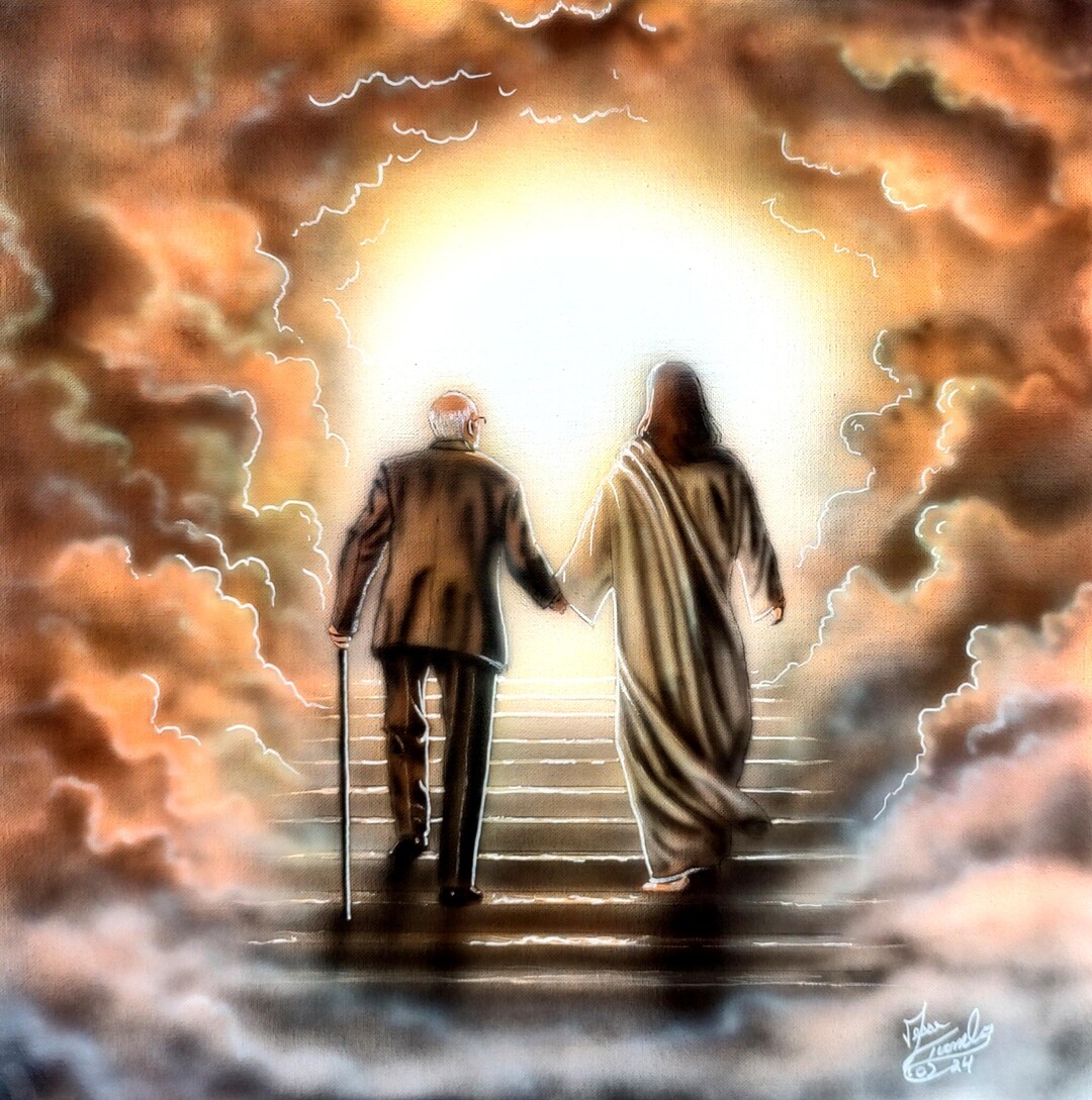 Curated visual reference: Unique Handpainted Acrylic Art Reference: Custom Hand Painted Acrylic Religious Wall Art On Stretched Canvas