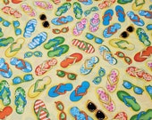SALE Day at the Beach Fabric 100 Cotton Crazy Fast Processing Great for Face Masks crafts quilting home decor bowl koozies
