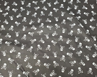 Halloween decor red black and white skulls and crossbones crossbones Halloween skulls Halloween centerpiece skull fabric seahorse