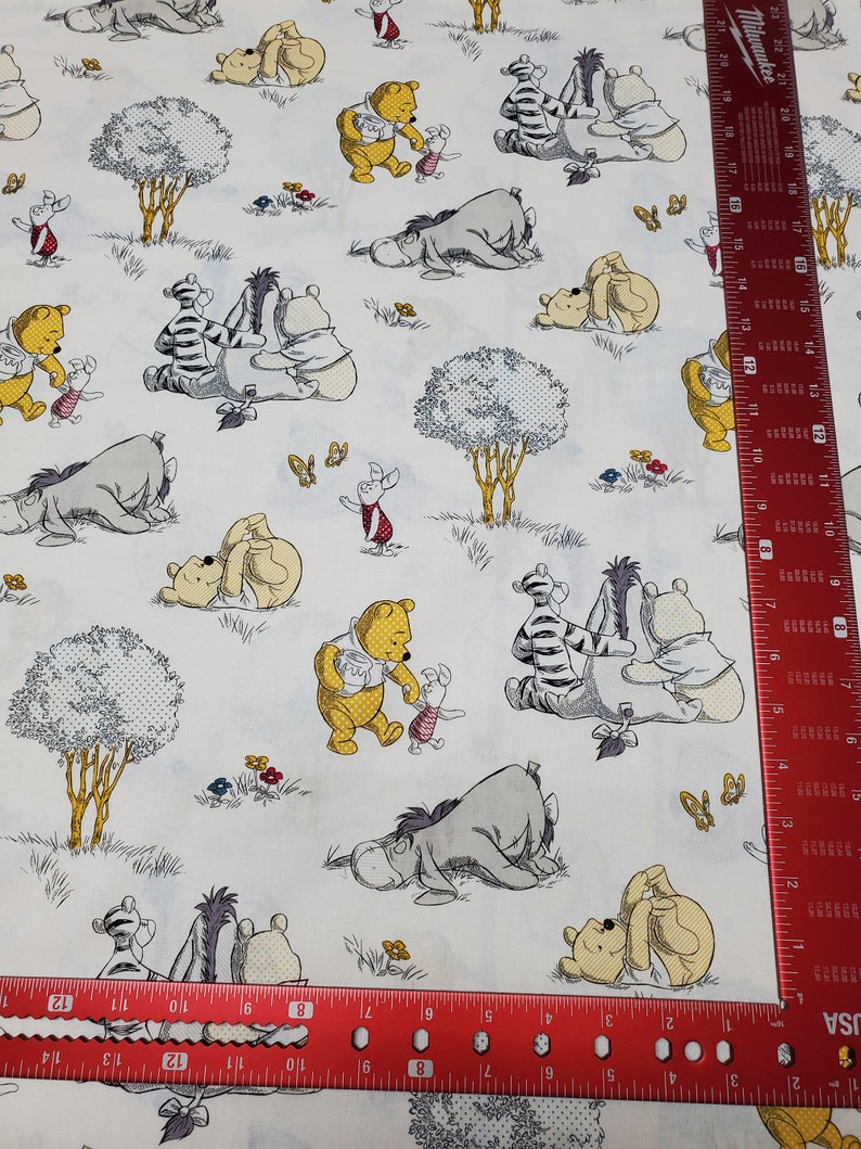 Winnie The Pooh Togetherish Day Fabric Officially Licensed Etsy