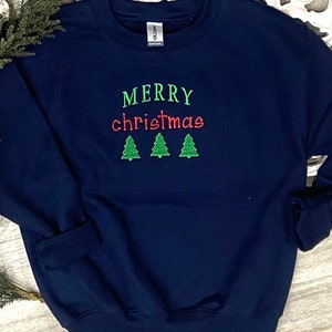 Christmas Sweaters/ Holiday Sweater/Christmas Gift/Christmas Tree Sweater/Cozy Embroidered Sweatshirt/Holiday Apparel