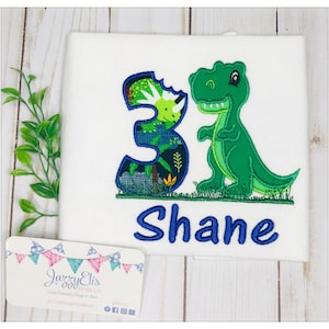 Dinosaur Birthday Shirt/Dino Number Boy Birthday Shirt/1-9 Birthday/Personalized Shirt