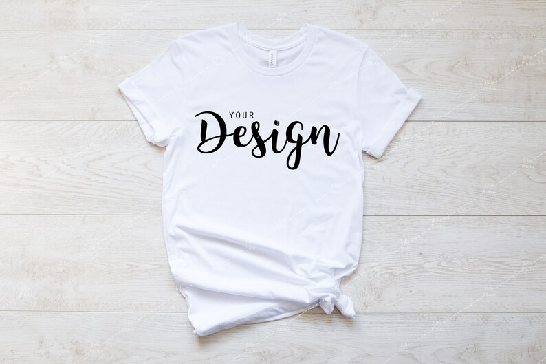 Download Bella Canvas Mockup 3001 White T-shirt Mockup Unisex Tee ...