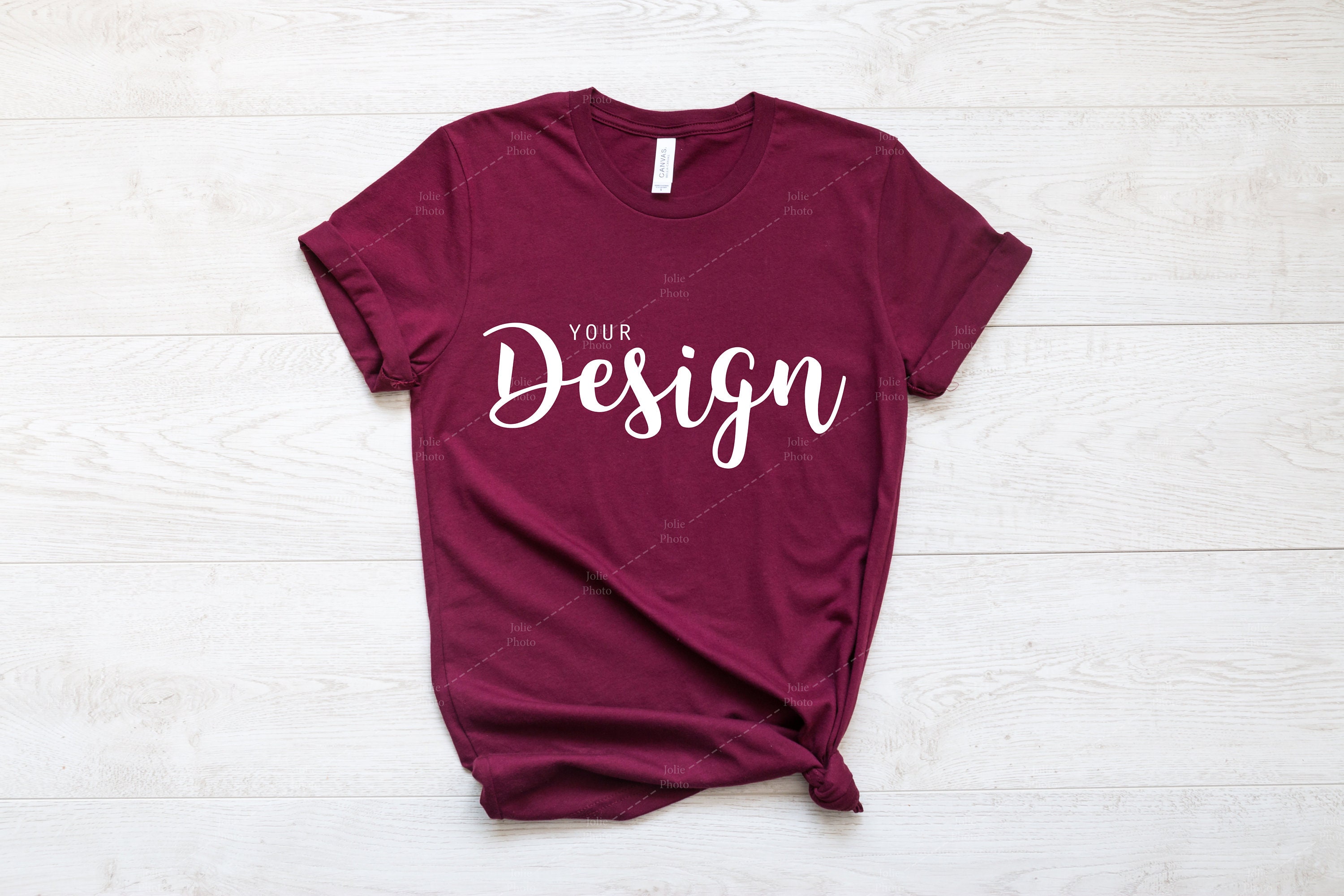 Download Bella Canvas 3001 Maroon T-shirt Mockup Unisex Tee Mock up ...