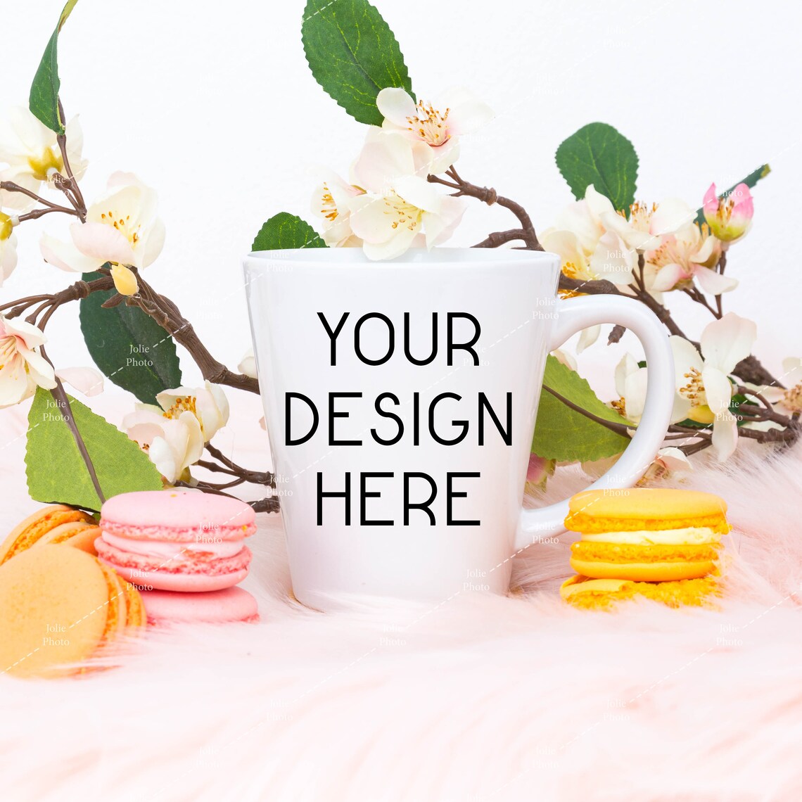 Download Mug Mockup 11 Oz Blank White Latte Coffee Cup Spring Blossom | Etsy