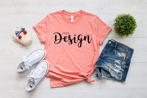 Bella Canvas 3001 Sunset T Shirt Mockup Unisex Tee Mock Up Etsy