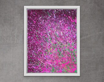 Comportamento Spinoso - Original abstract painting on stretched canvas. A unique, beautiful, one-off piece of colourful modern art.