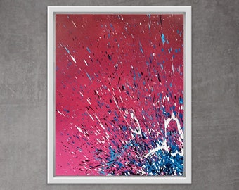 Dita Magiche - Original abstract painting on stretched canvas. A unique, beautiful, one-off piece of colourful modern art.